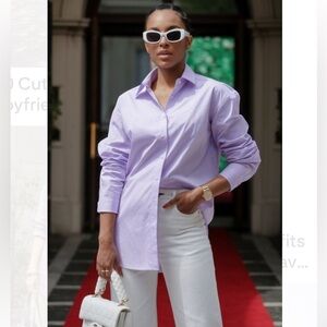 Coldwater Creek Light Purple Button-Down Shirt